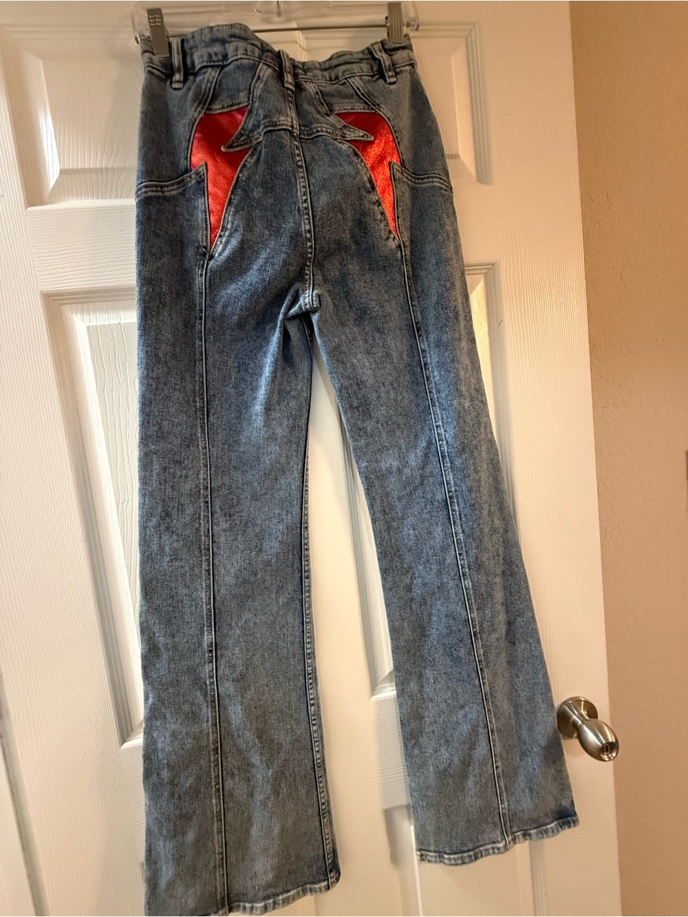 Free People Thunderbird Flare Jeans Firecracker Red Size 27 - Picture 3 of 3